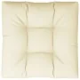 Cojín para sofá de palets tela crema 80x80x12 cm de , Cojines para sillas y sofás - Ref: Foro24-360493, Precio: 38,25 €, Desc...