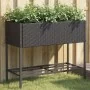Jardineras con estante 2 uds ratán sintético negro 90x40x75 cm de , Maceteros y jardineras - Ref: Foro24-3210507, Precio: 160...