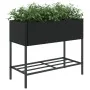 Jardineras con estante 2 uds ratán sintético negro 90x40x75 cm de , Maceteros y jardineras - Ref: Foro24-3210507, Precio: 160...