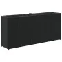 Jardineras con 2 maceteros 2 uds ratán PE negro 90x20x40 cm by , Pots and planters - Ref: Foro24-3210513, Price: 117,94 €, Di...