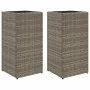 Jardineras 2 unidades ratán sintético gris 30x30x60 cm von , Töpfe und Pflanzgefäße - Ref: Foro24-3210518, Preis: 95,41 €, Ra...
