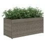 Jardineras con 2 maceteros 2 uds ratán PE gris 72x30x32 cm by , Pots and planters - Ref: Foro24-3210530, Price: 86,66 €, Disc...