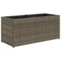 Jardineras con 2 maceteros 2 uds ratán PE gris 72x30x32 cm by , Pots and planters - Ref: Foro24-3210530, Price: 86,66 €, Disc...