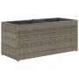 Jardineras con 2 maceteros 2 uds ratán PE gris 72x30x32 cm by , Pots and planters - Ref: Foro24-3210530, Price: 86,66 €, Disc...