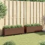 Jardineras con ruedas 2 uds ratán sintético marrón 107x32x38 cm von , Töpfe und Pflanzgefäße - Ref: Foro24-3210526, Preis: 13...