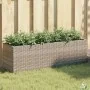 Jardineras con 3 maceteros 2 uds ratán PE gris 105x30x32 cm by , Pots and planters - Ref: Foro24-3210524, Price: 120,81 €, Di...