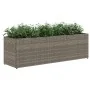 Jardineras con 3 maceteros 2 uds ratán PE gris 105x30x32 cm by , Pots and planters - Ref: Foro24-3210524, Price: 120,81 €, Di...