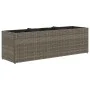 Jardineras con 3 maceteros 2 uds ratán PE gris 105x30x32 cm by , Pots and planters - Ref: Foro24-3210524, Price: 120,81 €, Di...