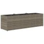 Jardineras con 3 maceteros 2 uds ratán PE gris 105x30x32 cm by , Pots and planters - Ref: Foro24-3210524, Price: 120,81 €, Di...