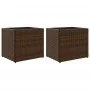 Jardineras 2 unidades ratán sintético marrón 36x30x32 cm by , Pots and planters - Ref: Foro24-3210532, Price: 65,24 €, Discou...