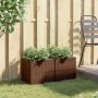 Jardineras 2 unidades ratán sintético marrón 36x30x32 cm by , Pots and planters - Ref: Foro24-3210532, Price: 65,24 €, Discou...