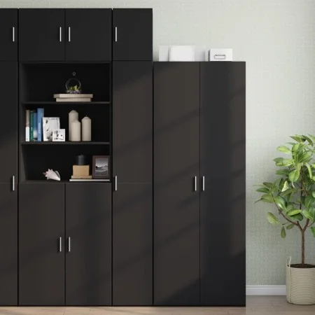 Armario estrecho madera de ingeniería negro 30x42,5x225 cm de , Aparadores - Ref: Foro24-3281260, Precio: 168,93 €, Descuento: %