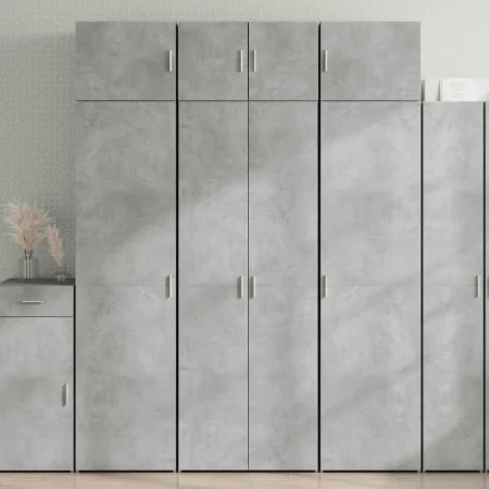 Armario de madera de ingeniería gris hormigón 70x42,5x225 cm by , Sideboards - Ref: Foro24-3281325, Price: 238,45 €, Discount: %