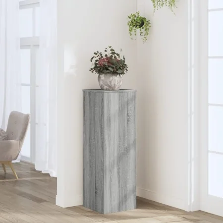 Soportes de plantas madera ingeniería gris Sonoma 33x33x100cm de , Soportes para macetas - Ref: Foro24-852956, Precio: 59,65 ...