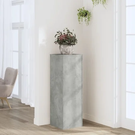 Soportes de plantas madera ingeniería gris hormigón 33x33x100cm de , Soportes para macetas - Ref: Foro24-852954, Precio: 65,5...