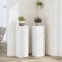 Soportes de plantas 2 uds madera ingeniería blanco 25x25x80 cm de , Soportes para macetas - Ref: Foro24-852942, Precio: 77,59...