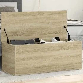 Caja de almacenaje madera ingeniería roble sonoma 90x35x35 cm by , Storage trunks - Ref: Foro24-840683, Price: 68,97 €, Disco...