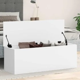 Caja de almacenaje madera de ingeniería blanco 102x35x35 cm by , Storage trunks - Ref: Foro24-840688, Price: 94,15 €, Discoun...