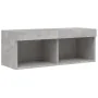 Muebles de TV de pared con luces LED 8 piezas gris hormigón de , Muebles TV - Ref: Foro24-3216767, Precio: 325,28 €, Descuent...