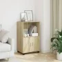 Armario con ruedas madera ingeniería roble Sonoma 55x40x91 cm by , Sideboards - Ref: Foro24-853184, Price: 68,34 €, Discount: %
