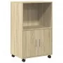 Armario con ruedas madera ingeniería roble Sonoma 55x40x91 cm by , Sideboards - Ref: Foro24-853184, Price: 68,34 €, Discount: %