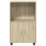 Armario con ruedas madera ingeniería roble Sonoma 55x40x91 cm by , Sideboards - Ref: Foro24-853184, Price: 68,34 €, Discount: %