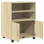 Armario con ruedas madera ingeniería roble Sonoma 55x40x91 cm by , Sideboards - Ref: Foro24-853184, Price: 68,34 €, Discount: %