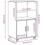 Armario con ruedas madera ingeniería roble Sonoma 55x40x91 cm by , Sideboards - Ref: Foro24-853184, Price: 68,34 €, Discount: %