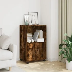 Armario con ruedas madera ingeniería roble ahumado 55x40x91 cm von , Sideboards - Ref: Foro24-853186, Preis: 63,86 €, Rabatt: %