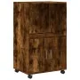 Armario con ruedas madera ingeniería roble ahumado 55x40x91 cm von , Sideboards - Ref: Foro24-853186, Preis: 63,86 €, Rabatt: %