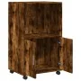 Armario con ruedas madera ingeniería roble ahumado 55x40x91 cm von , Sideboards - Ref: Foro24-853186, Preis: 63,86 €, Rabatt: %