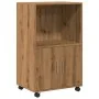 Armario con ruedas madera ingeniería roble artisian 55x40x91 cm by , Sideboards - Ref: Foro24-853190, Price: 72,32 €, Discoun...