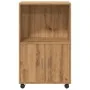 Armario con ruedas madera ingeniería roble artisian 55x40x91 cm by , Sideboards - Ref: Foro24-853190, Price: 72,32 €, Discoun...
