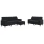 Juego de sofás con cojines 3 piezas terciopelo negro by , Sofas - Ref: Foro24-3278426, Price: 568,08 €, Discount: %