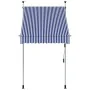Toldo manual retráctil 100 cm azul y blanco a rayas de , Toldos - Ref: Foro24-145829, Precio: 68,15 €, Descuento: %