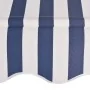 Toldo manual retráctil 100 cm azul y blanco a rayas de , Toldos - Ref: Foro24-145829, Precio: 68,15 €, Descuento: %