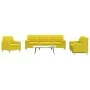 Juego de sofás con cojines 3 piezas tela amarillo claro by , Sofas - Ref: Foro24-3278308, Price: 638,03 €, Discount: %