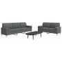 Juego de sofás con cojines 2 piezas tela gris oscuro de , Sofás - Ref: Foro24-3278336, Precio: 494,82 €, Descuento: %