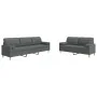 Juego de sofás con cojines 2 piezas tela gris oscuro de , Sofás - Ref: Foro24-3278336, Precio: 494,82 €, Descuento: %