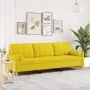 Sofá de 3 plazas con cojines tela amarillo claro 210 cm by , Sofas - Ref: Foro24-3278206, Price: 313,75 €, Discount: %