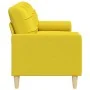 Sofá de 3 plazas con cojines tela amarillo claro 210 cm by , Sofas - Ref: Foro24-3278206, Price: 313,75 €, Discount: %