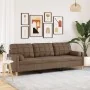 Sofá de 3 plazas con cojines tela marrón 210 cm von , Sofas - Ref: Foro24-3278204, Preis: 327,78 €, Rabatt: %
