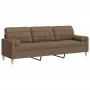 Sofá de 3 plazas con cojines tela marrón 210 cm von , Sofas - Ref: Foro24-3278204, Preis: 327,78 €, Rabatt: %