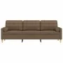Sofá de 3 plazas con cojines tela marrón 210 cm von , Sofas - Ref: Foro24-3278204, Preis: 327,78 €, Rabatt: %