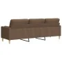 Sofá de 3 plazas con cojines tela marrón 210 cm von , Sofas - Ref: Foro24-3278204, Preis: 327,78 €, Rabatt: %