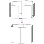 Jardinera hexagonal 46x40x45 cm acero desgastado by , Pots and planters - Ref: Foro24-851120, Price: 51,68 €, Discount: %