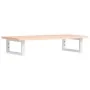 Estante de lavabo de pared de acero y madera maciza de roble de , Tocadores de baño - Ref: Foro24-3302544, Precio: 72,70 €, D...