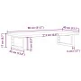 Estante de lavabo de pared de acero y madera maciza de roble de , Tocadores de baño - Ref: Foro24-3302544, Precio: 72,70 €, D...