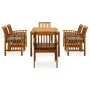 Set comedor de jardín 7 pzas y cojines madera maciza de acacia de , Conjuntos de jardín - Ref: Foro24-3058089, Precio: 730,39...
