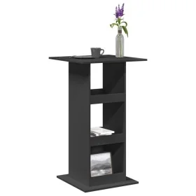 Mesa bar con almacenaje madera ingeniería negra 60x60x102 cm by , Kitchen and dining tables - Ref: Foro24-854329, Price: 84,1...